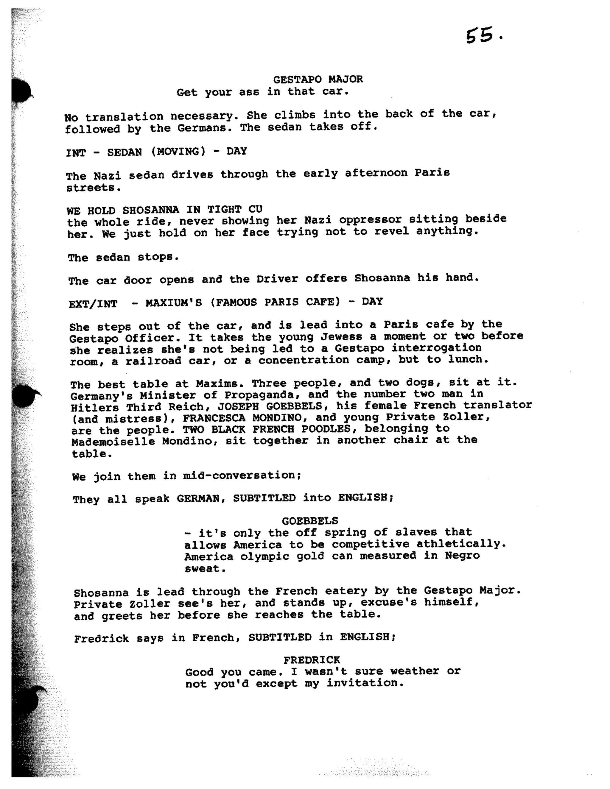 Inglorious Bastards screenplay part 1