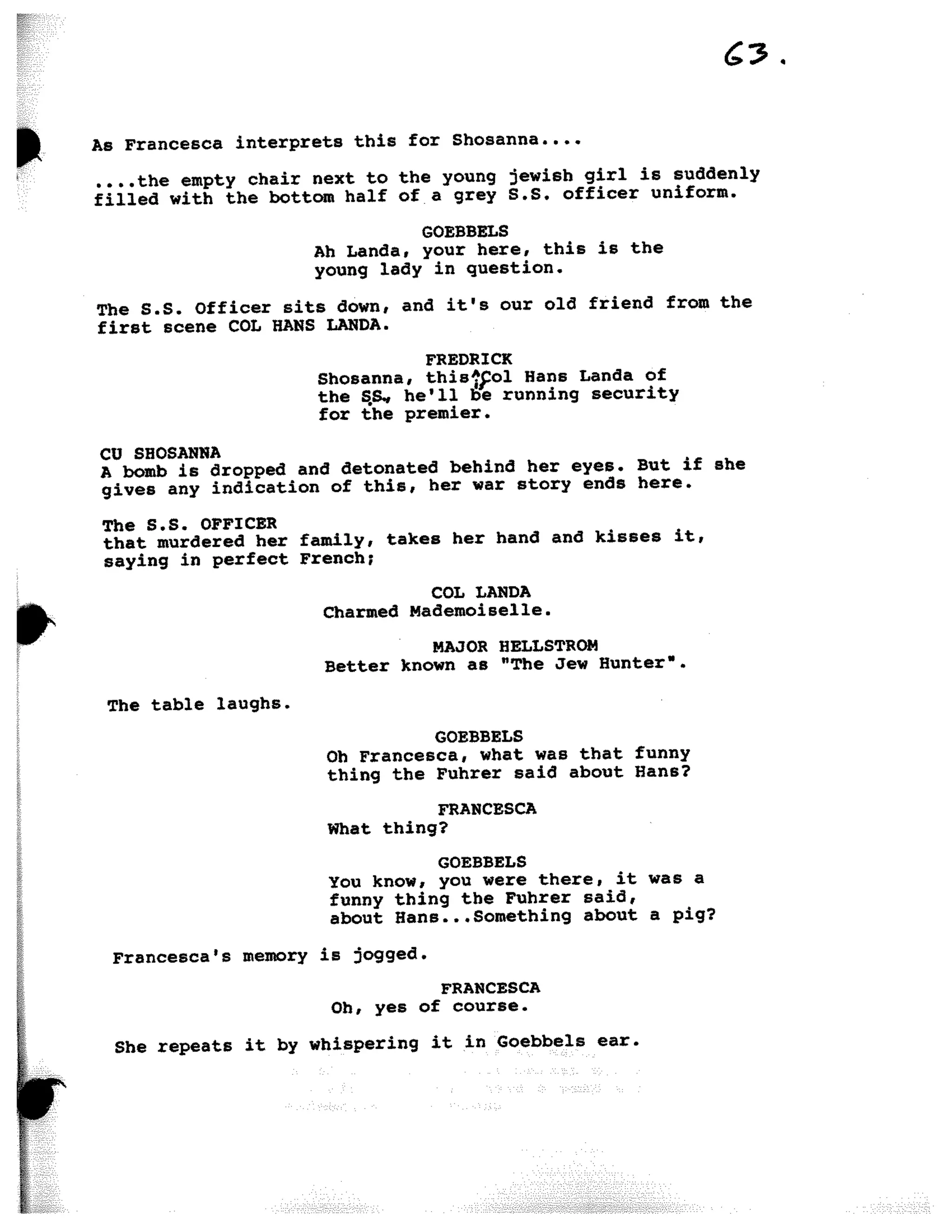 Inglorious Bastards screenplay part 1