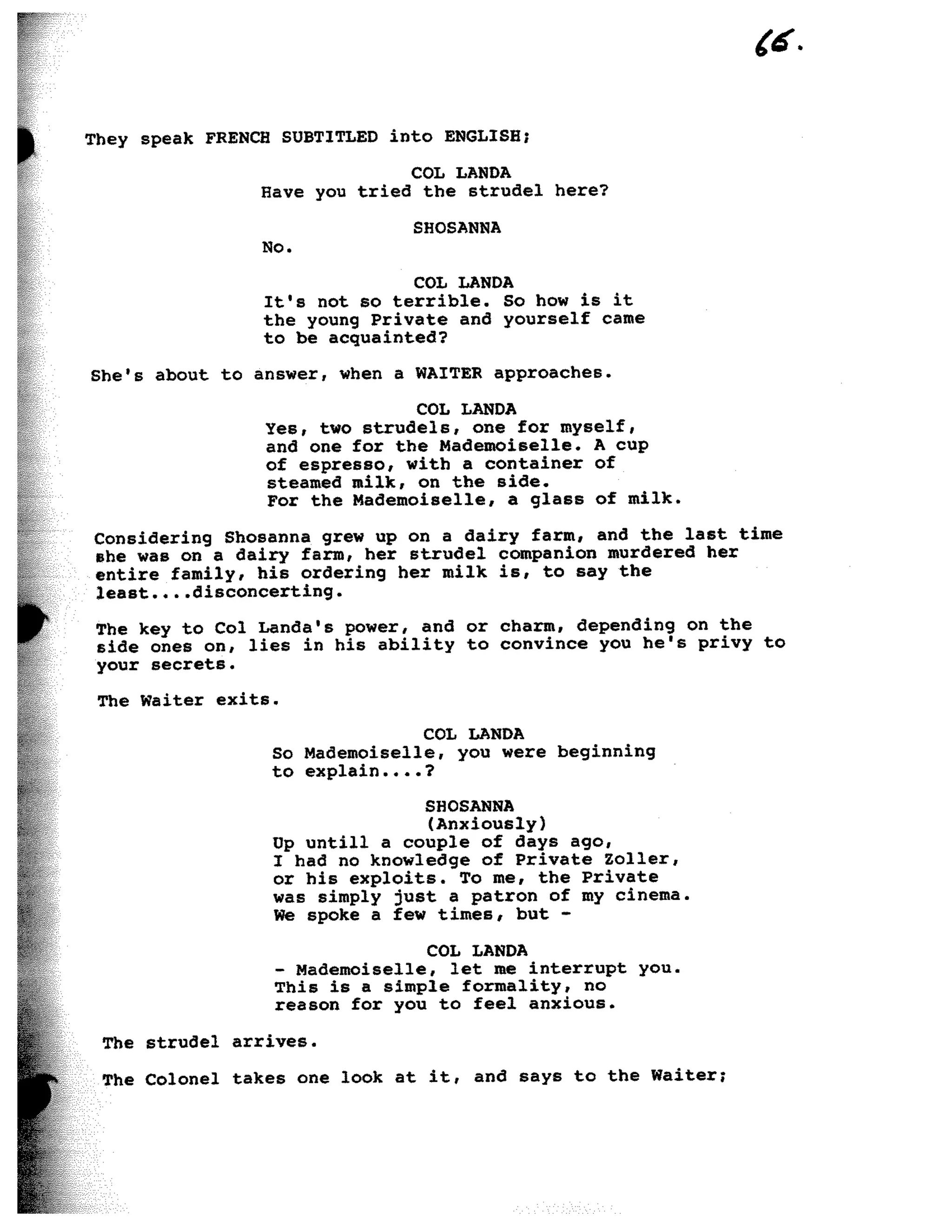 Inglorious Bastards screenplay part 1