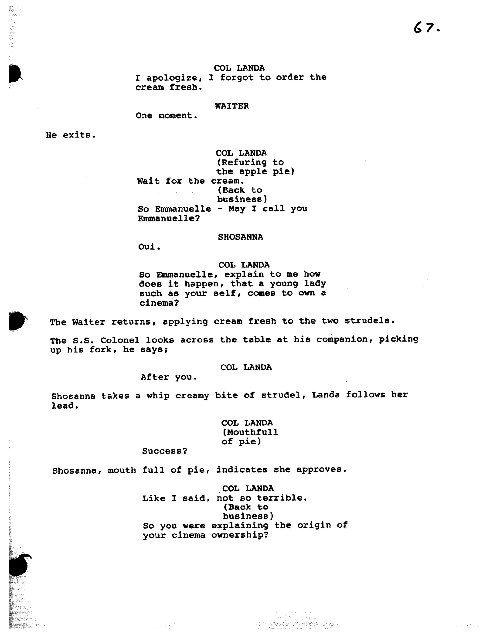 Inglorious Bastards screenplay part 1