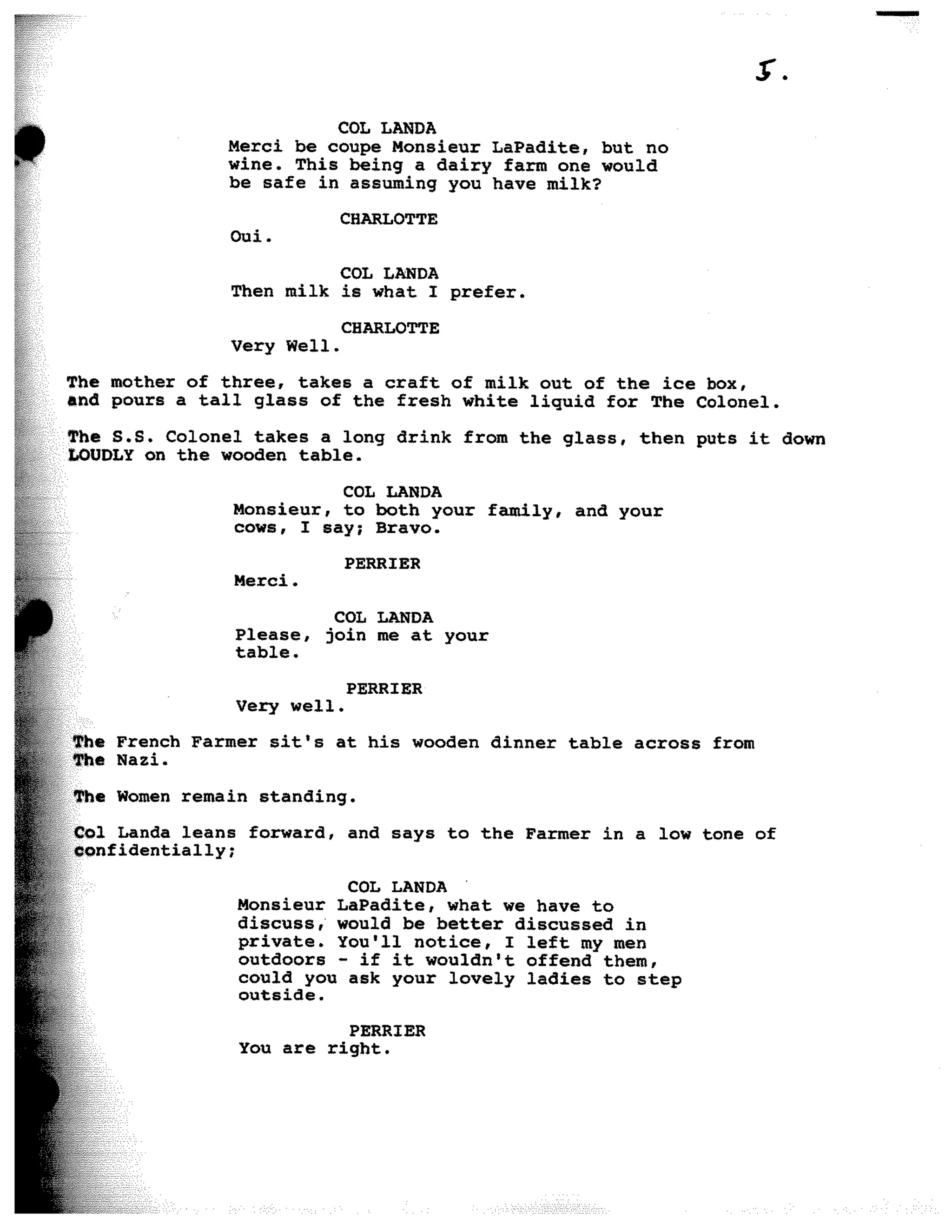 Inglorious Bastards screenplay part 1