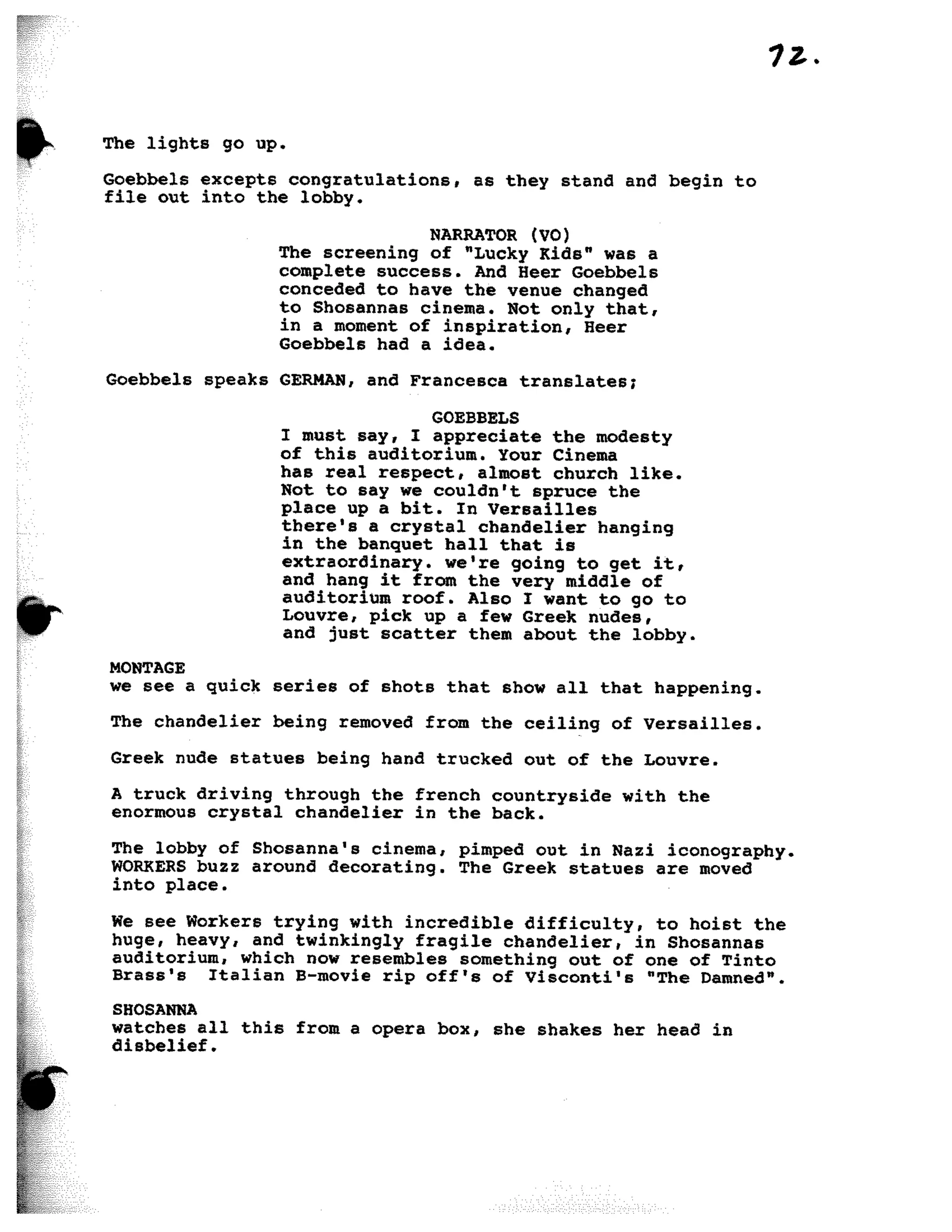 Inglorious Bastards screenplay part 1