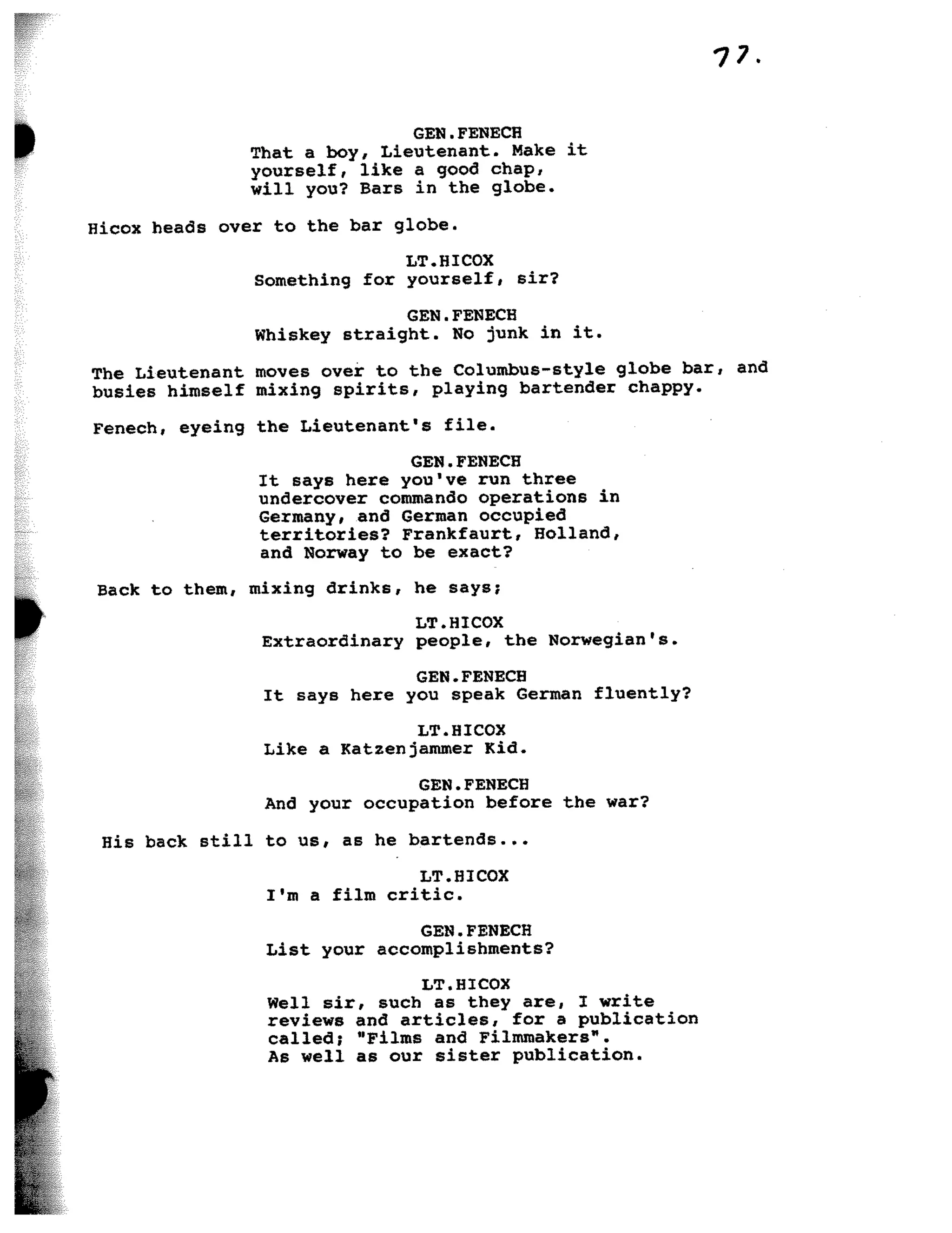 Inglorious Bastards screenplay part 1