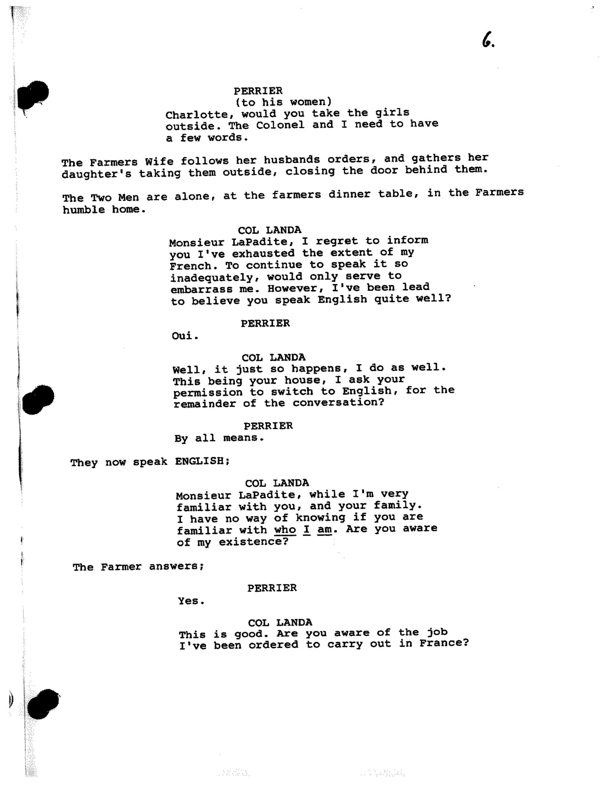 Inglorious Bastards screenplay part 1