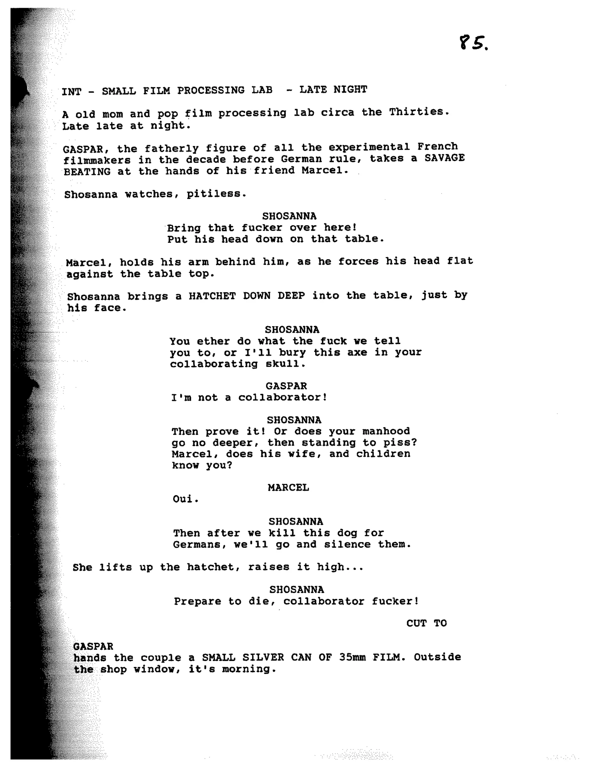 Inglorious Bastards screenplay part 1