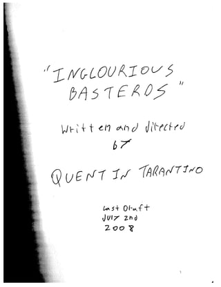 Inglorious Bastards screenplay part 1