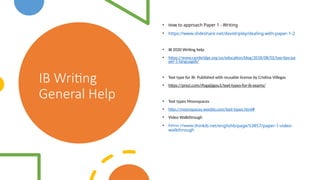 Ib Writing Writing diploma internacional English b HL | PPTX