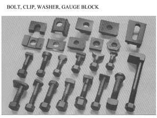 BOLT, CLIP, WASHER, GAUGE BLOCK
 