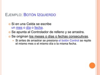CeldaSe identifica como “Referencia de celda”.La referencia está constituida por:La Letra de la columnaEl Número de la filaEjemplos:  E20, G38, AF56, GS234