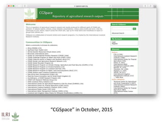 “CGSpace” in October, 2015
 