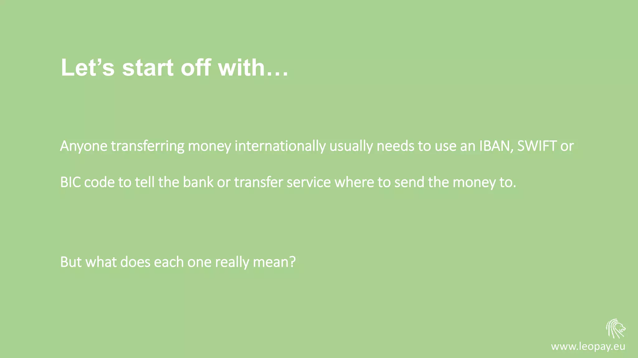 What is IBAN, SWIFT and BIC? | PPTX