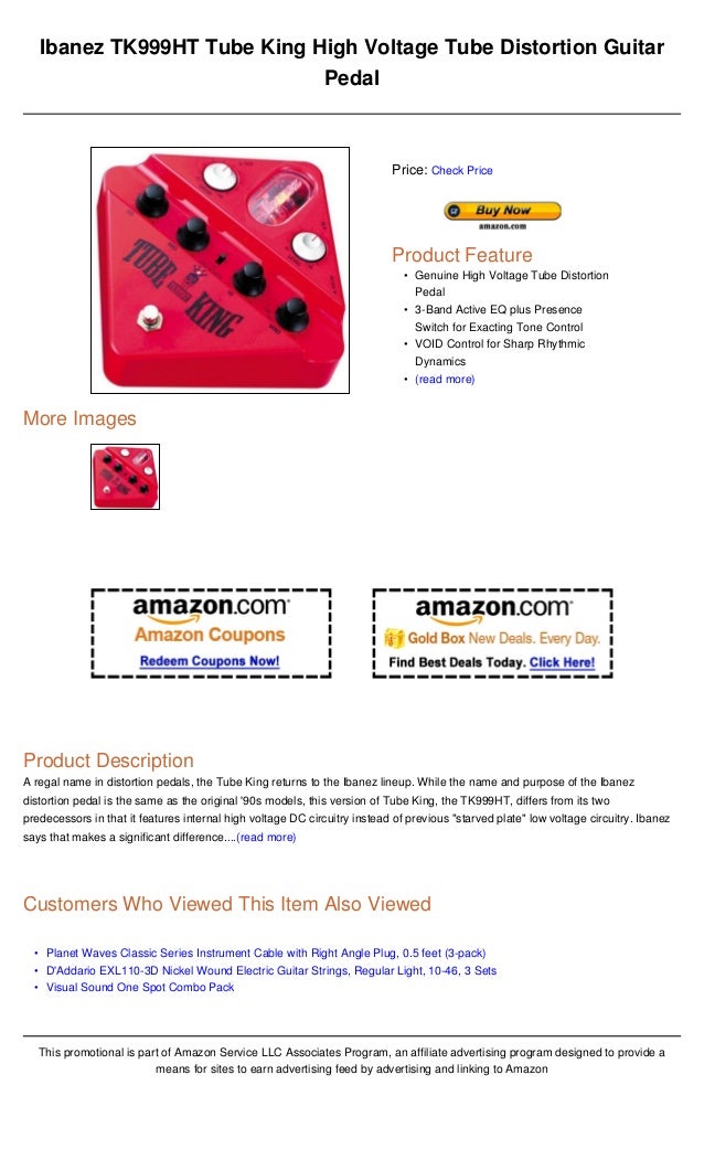 Ibanez tk999 ht tube king high voltage tube distortion guitar pedal