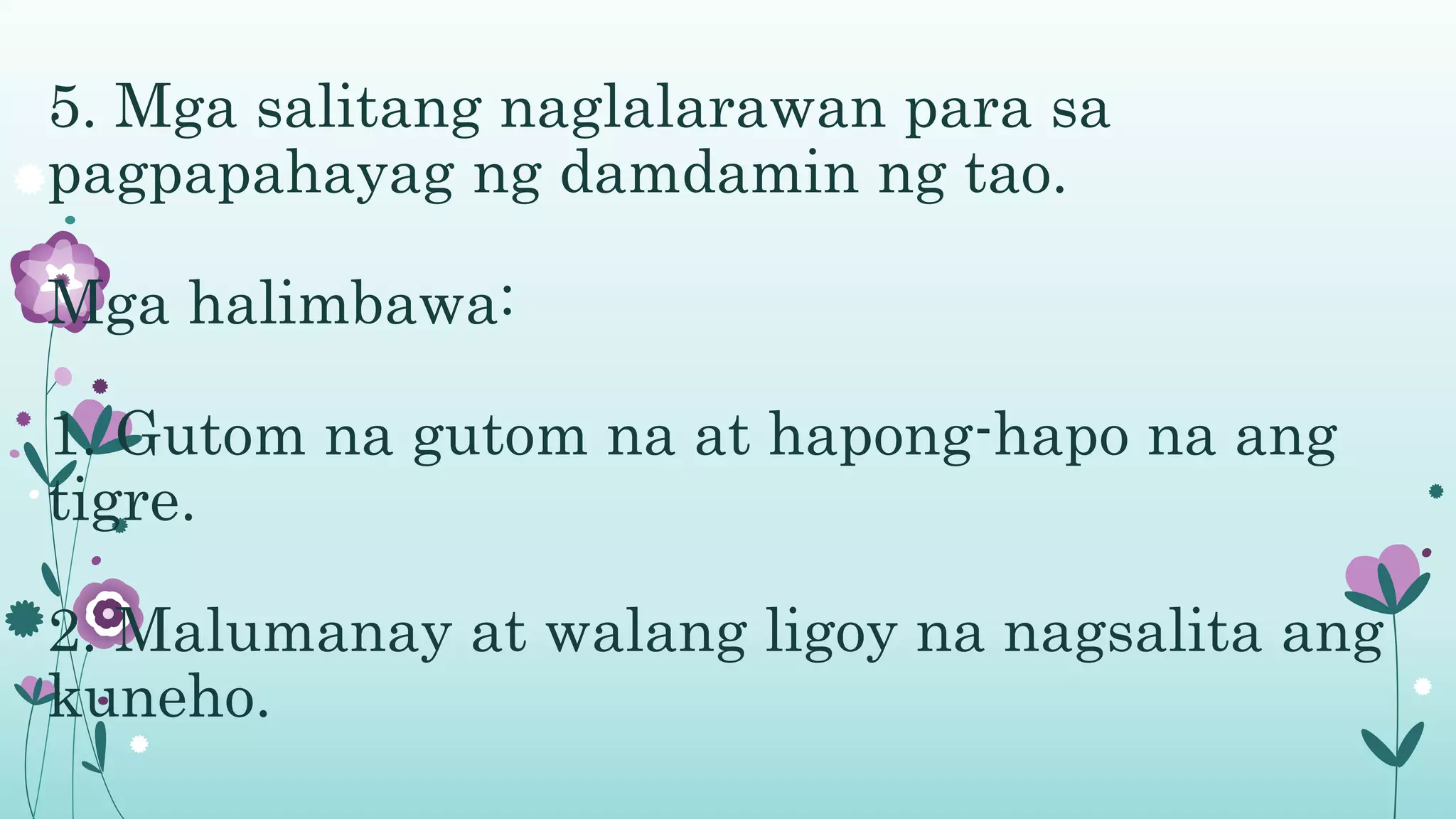 Iba’t ibang Ekspresyon sa Pagpapahayag ng Damdamin.pptx