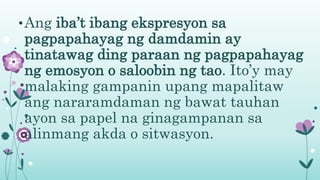 Iba’t ibang Ekspresyon sa Pagpapahayag ng Damdamin.pptx