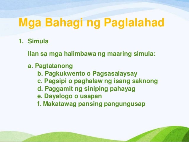 Uri Ng Pagpapahayag Pptx Leksyon 6 Apat Na Pangunahing Paraan Ng