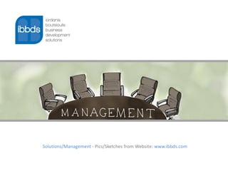 Solutions/Management - Pics/Sketches from Website: www.ibbds.com
 