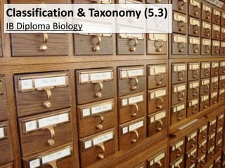 Classification & Taxonomy (5.3)
IB Diploma Biology
 