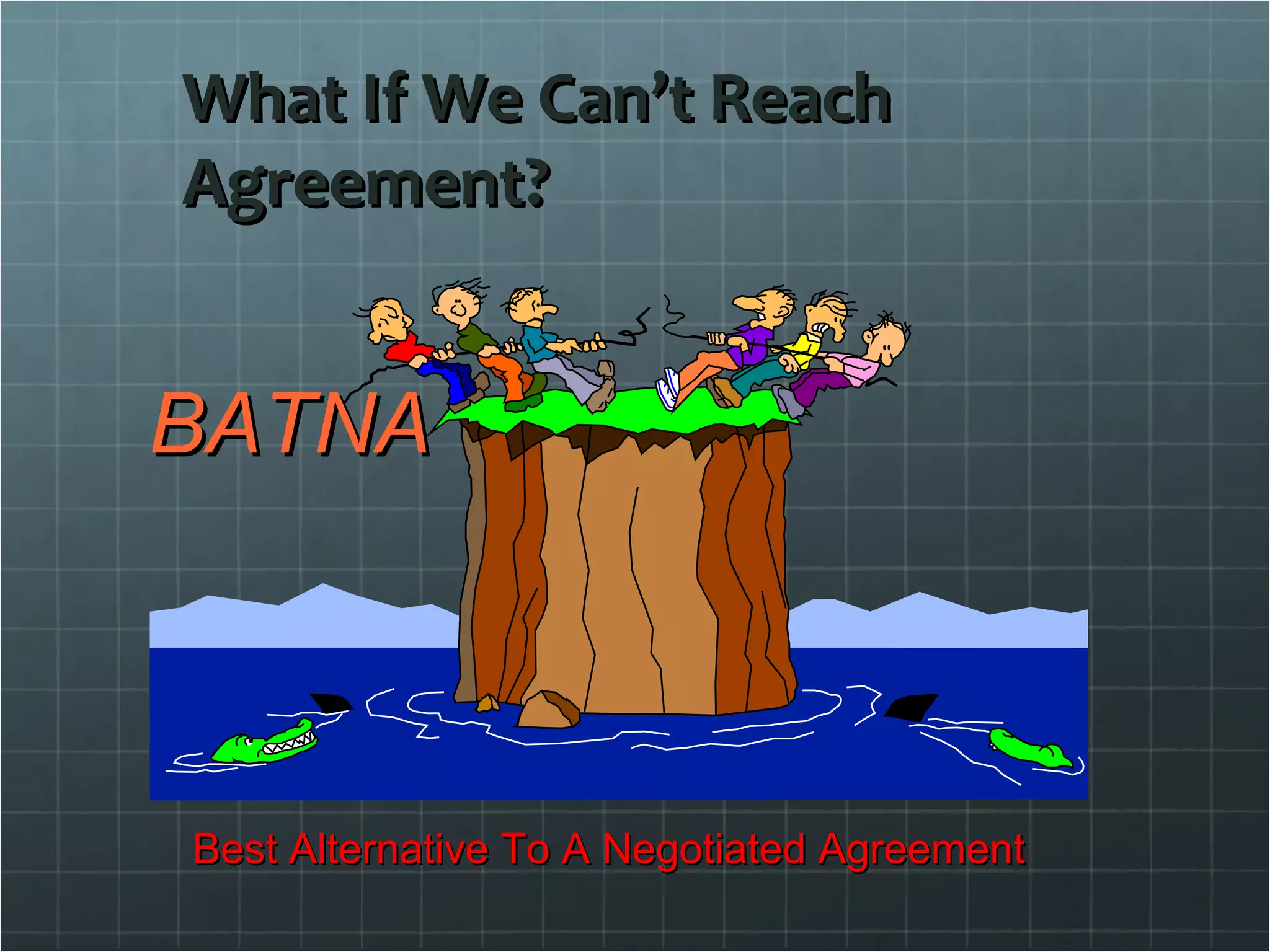 BATNA What If We Can’t Reach Agreement? Best Alternative To A Negotiated Agreement 