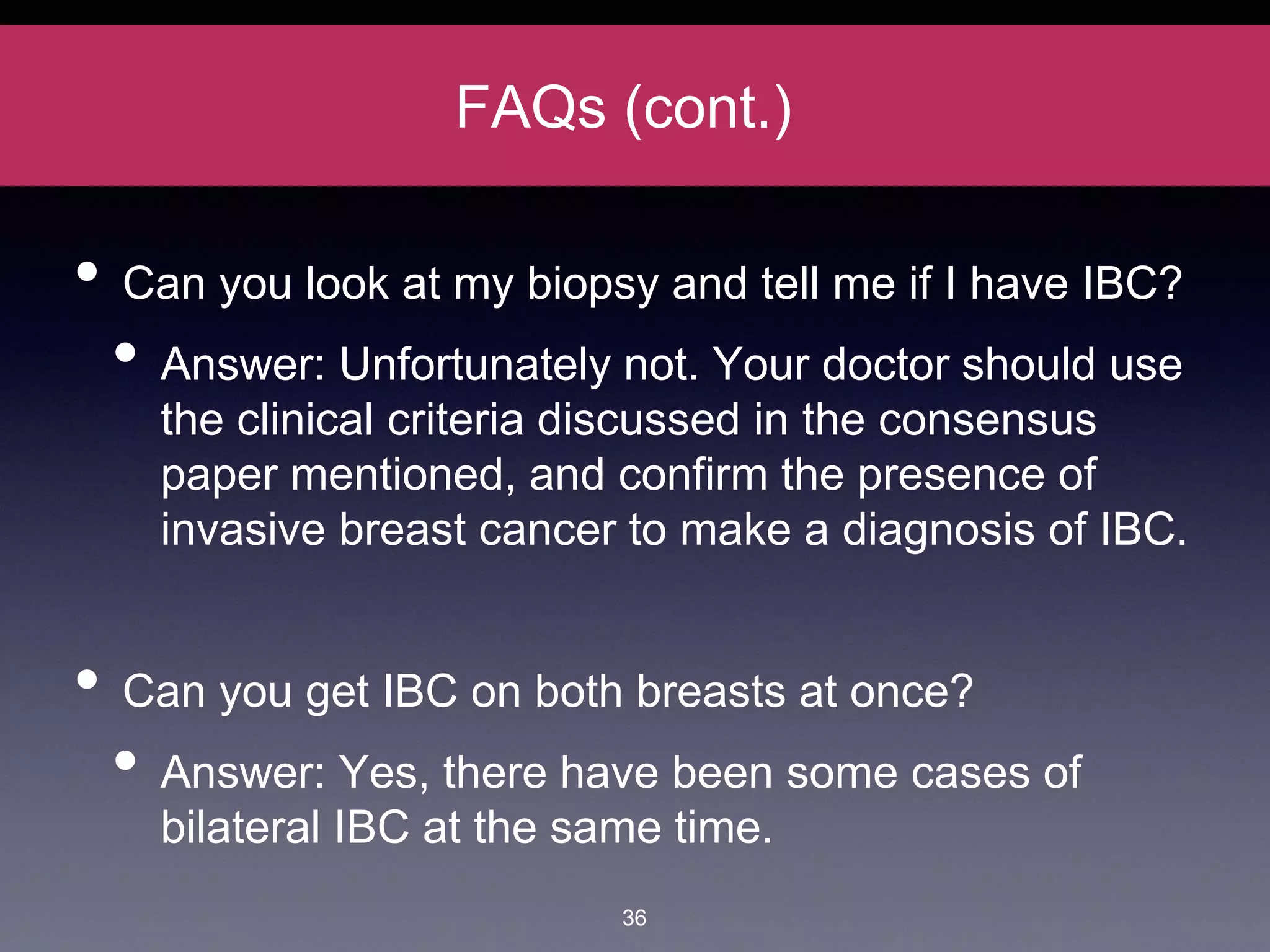 Inflammatory Breast Cancer (IBC) Information | PPTX
