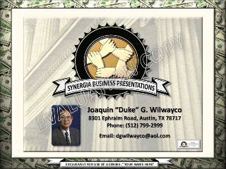 EXCLUSIVELY FOR USE OF LICENSEE: “YOUR NAME HERE”
ALL RIGHTS RESERVED © COPYRIGHT, 2014
 