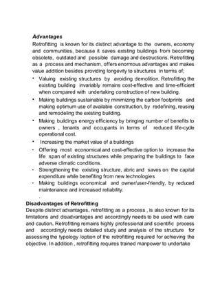 Optimising Existing Structures Through Retrofitting | DOCX