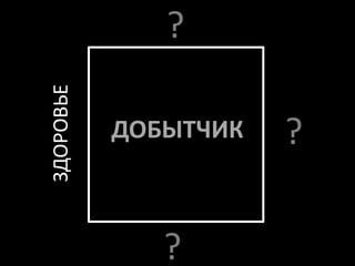?
ЗДОРОВЬЕ


           ДОБЫТЧИК   ?

              ?
 