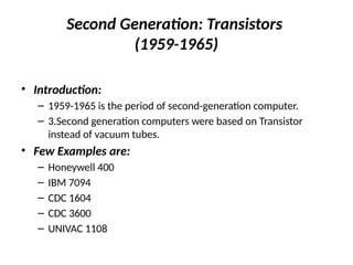 Comprehensive Overview of Computer Fundamentals and Generations | PPTX
