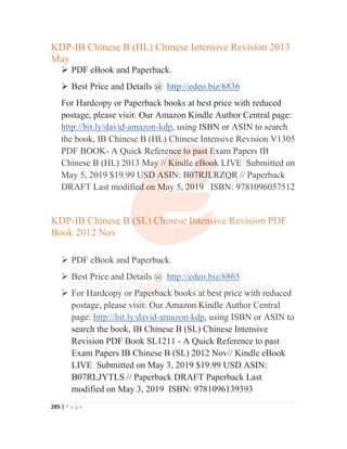 IB Chinese B (SL) Writing Skills and Exemplary Essays IB中文考试写作技巧与范文指南 | PDF