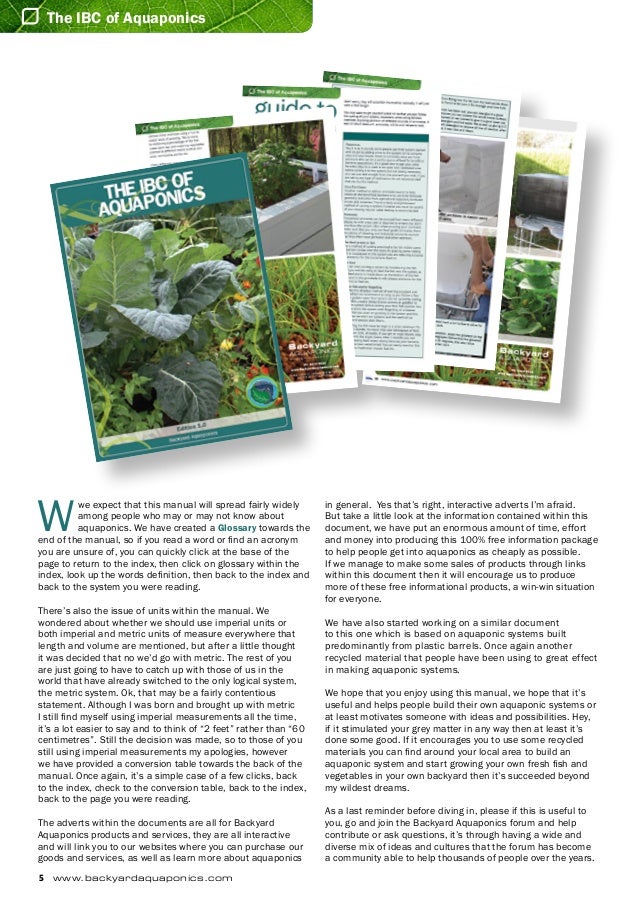 The Ibc Of Aquaponics