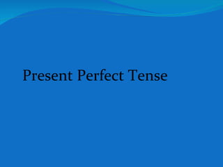 Present Perfect Tense 