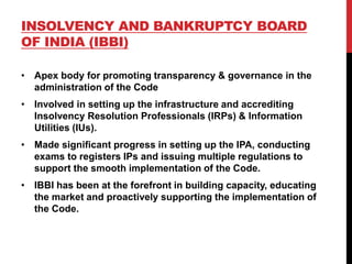 Evolution of Insolvency and Bankruptcy Code in India