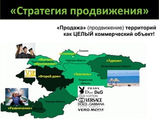 «Стратегия продвижения»
       «Продажа» (продвижение) территорий
         как ЦЕЛЫЙ коммерческий объект!
                                  объект
 