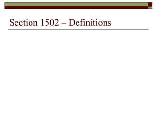 Section 1502 – Definitions 