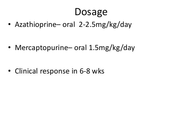 Mercaptopurine Crohn'S Disease Dose