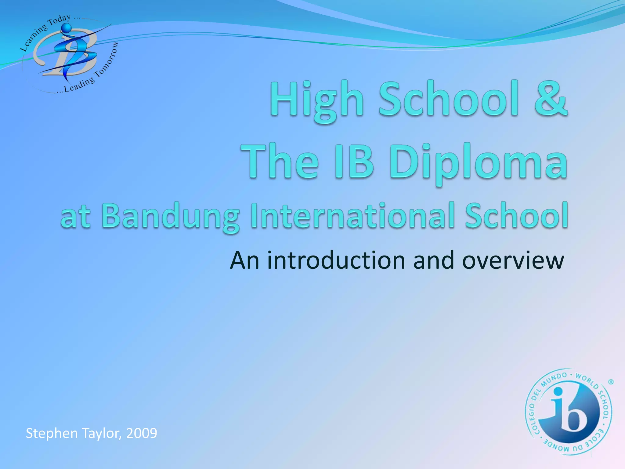 The IB Diploma Programme at BIS