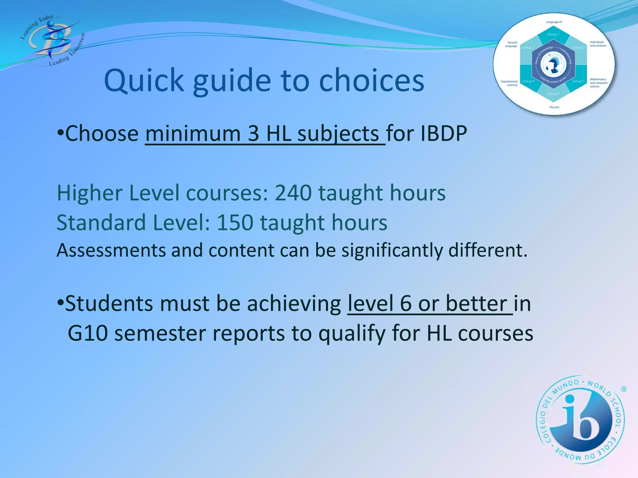 The IB Diploma Programme at BIS