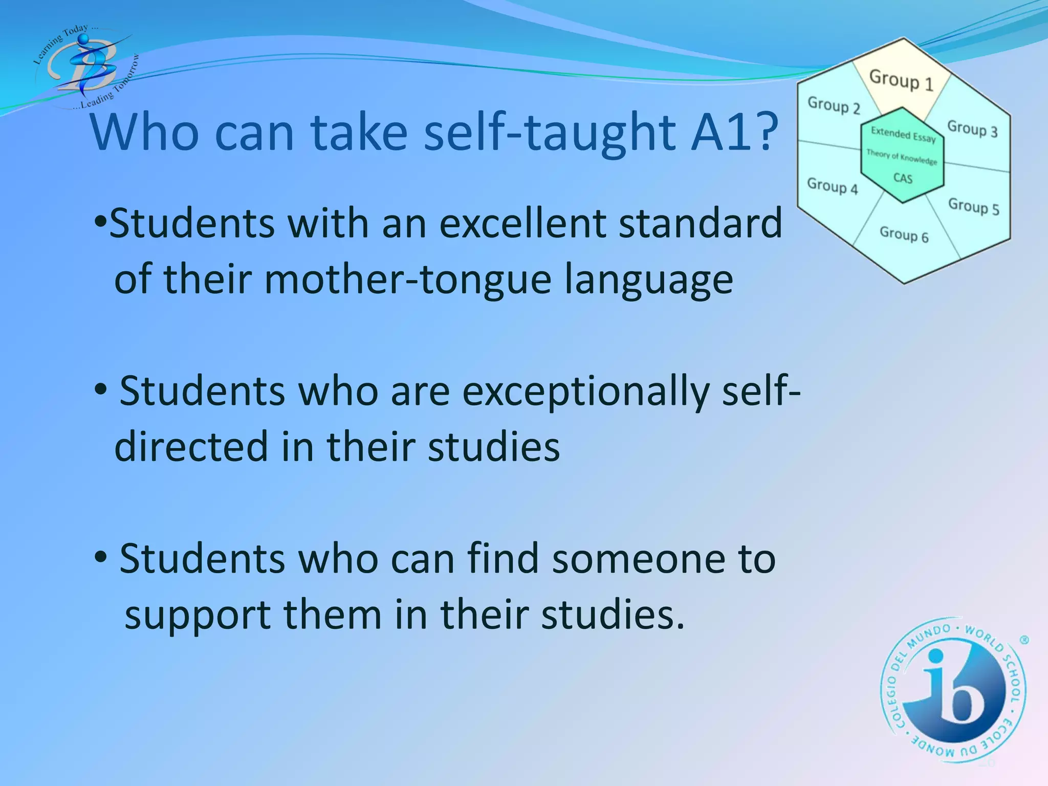 The IB Diploma Programme at BIS