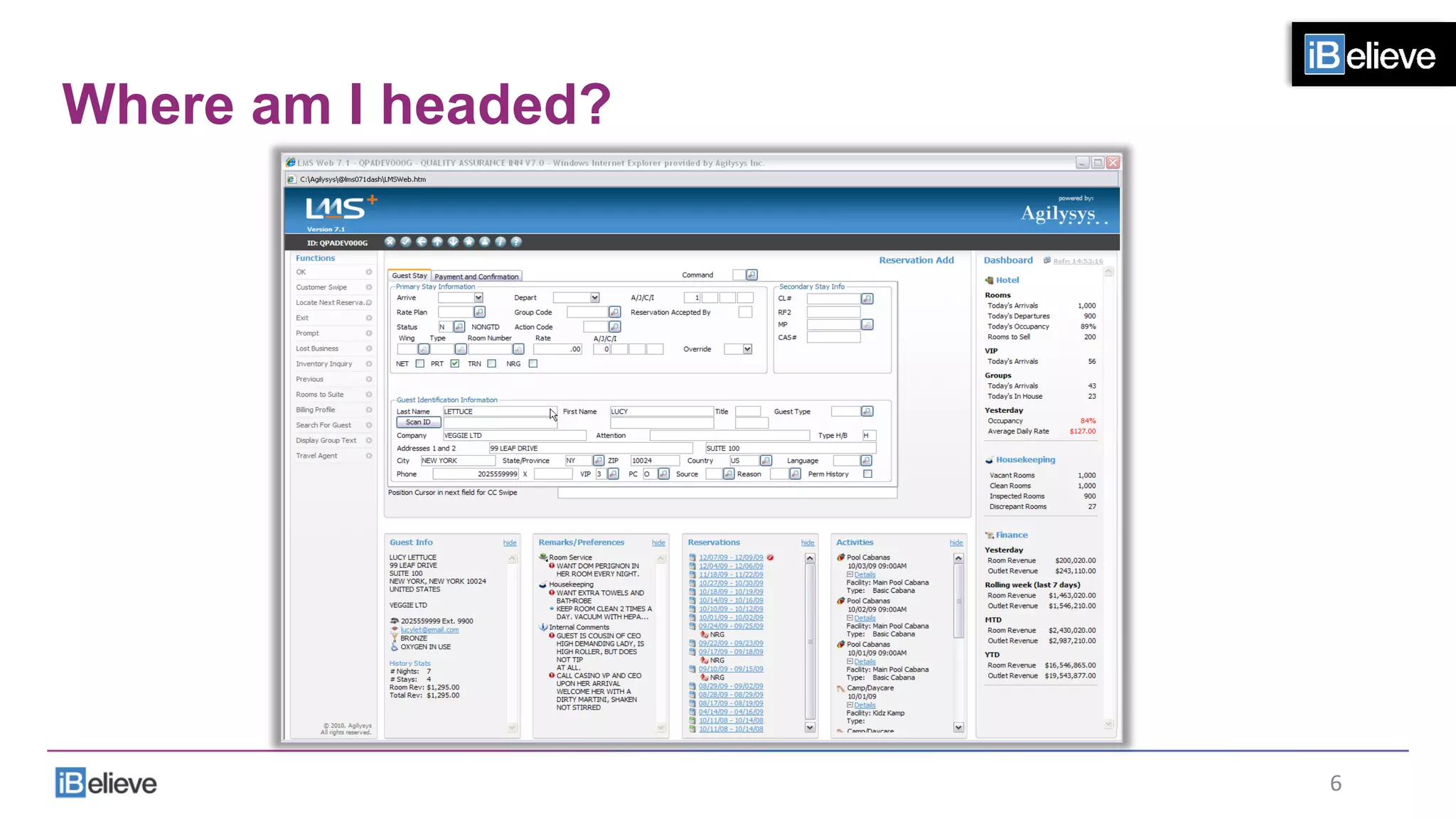 Where am I headed?
6	
  
 