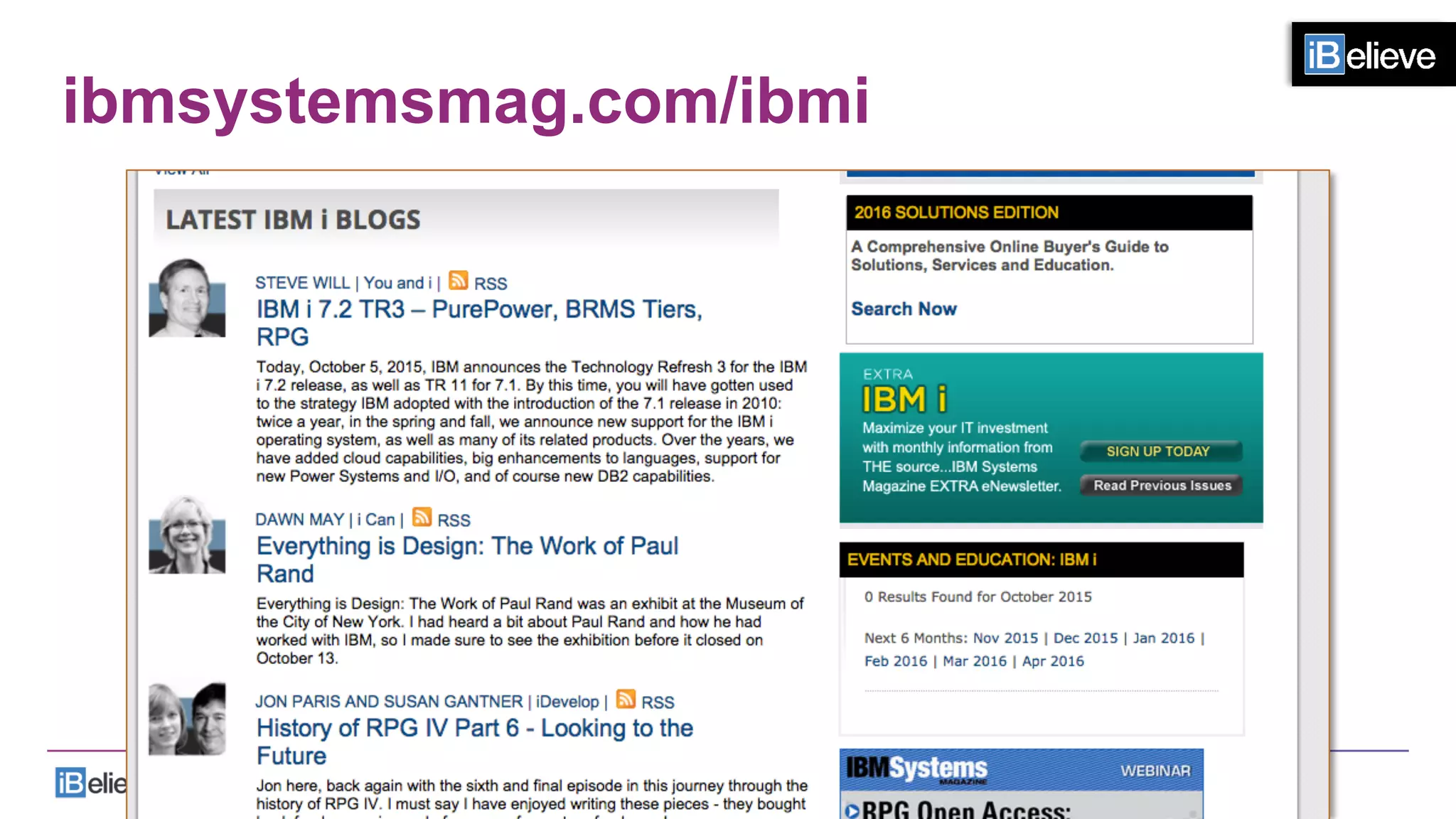 ibmsystemsmag.com/ibmi
 