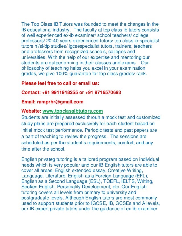 English language and literature ib extended essay