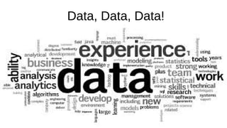 Data, Data, Data!
 