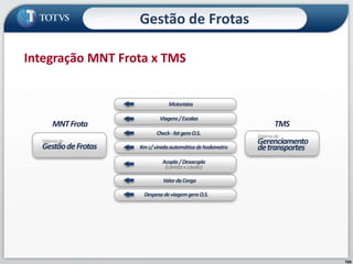 105
Integração MNT Frota x TMS
Gestão de Frotas
 
