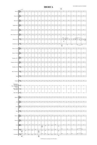 ALEJANDRO SANCHEZ-NAVARRO
                                                                                             IBERICA
                   
                            q=127
                                                                                                                                              A
           Piccolo                                                                                                                                                      


        Flute 1&2
                           
                                                                                                                                                                        


        Oboe 1&2
                           
                                                                                                                                                                        


     English Horn
                           
                                                                                                                                                                        


Clarinet in Bb 1&2
                           
                                                                                                                                                                        


Bass Clarinet in Bb       
                                                                                                                                                                         

                                                                                                                                                                     
                                                                                                                                                                
                                                                                                                                                   solo
                                                                                                                                                                           
     Bassoon 1&2
                                                                                                                                                                                           
                                                                                                                                                      f

                          
                                                                                                                                                   
    Contrabassoon
                                                                                                                                                                                    

                       
                                                                                                                                              mp


    Horn in F 1&3                                                                                                                                                       


    Horn in F 2&4         
                                                                                                                                                                         

                           
                                                                                                                                                                        
   Trumpet in Bb 1



Trumpet in Bb 2&3         
                                                                                                                                                                         

                                                                                                                                                                        
   Trombone 1&2            

                                                                                                                                                                        
   Bass Trombone           

                          
                      
             Tuba                                                                                                                                                        

                       
                       
          Timpani                                                                                                                                                         

       Tambourine
                       
        Gran Platti
  Plato suspendido                                                                                                                                                      
           Triangle
      Snare Drum
       Gran Platti         
                                                                                                                                                                         

                       
       Bass Drum
                                                                                                                                                                         

                       
          Soprano                                                                                                                                                       


              Alto
                           
                                                                                                                                                                        


                          
                                                                                                                                                                         
                          
             Tenor



                          
              Bass
                                                                                                                                                                        

                       
          Violin I                                                                                                                                                      


          Violin II
                           
                                                                                                                                                                        


                          
                                                                                                                                                                          
             Viola
                                                                                                                                      
                                                                                    mf

                                                                                                                                                                              
                                                                                                           
                                                                                                                                     
       Violoncello
                                mf                                       mp

                                                                                                                                                                            
                                                                                                                      
                                                                                                                                     
       Contrabass

                                mf                                       mp

                                                                                 © 2008 Preparation and printing "One Half" Edition
 