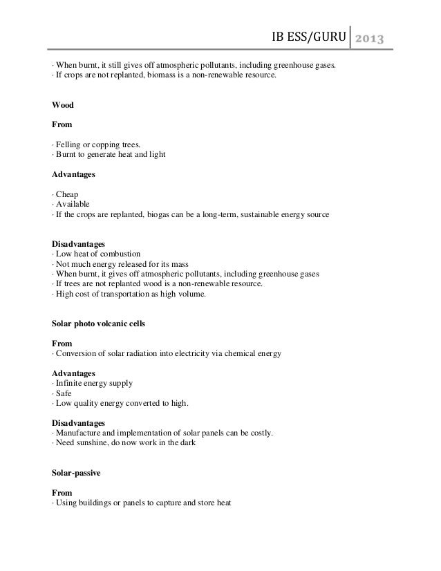 Ib ess exam notes