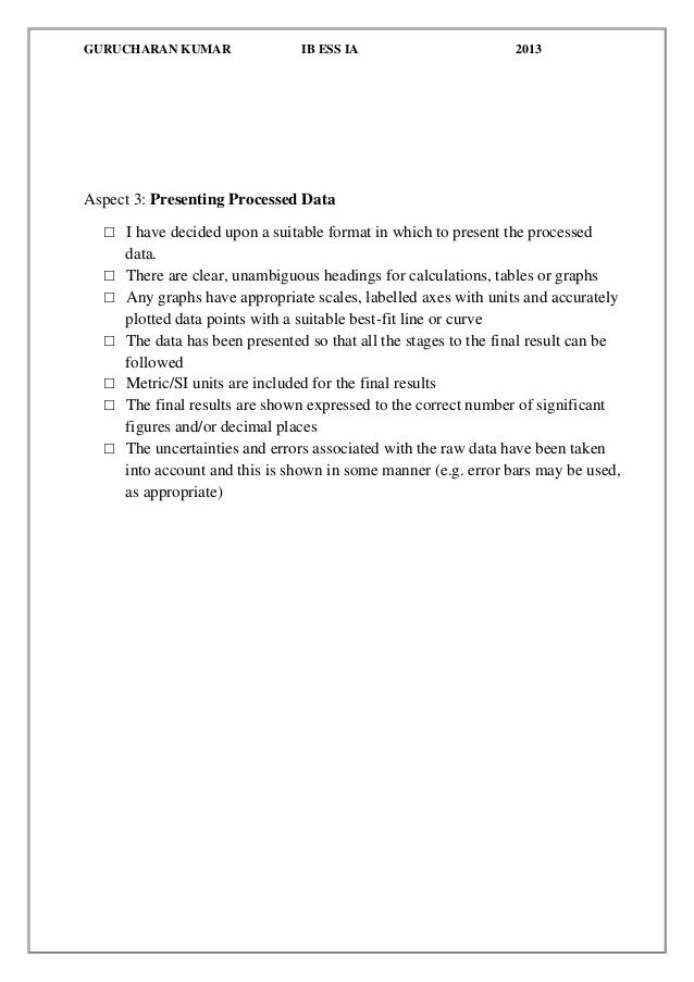 ib ess how to write a good lab report 13 638