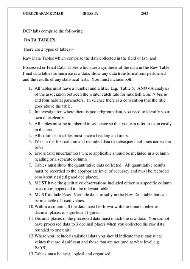 How to write statistical report