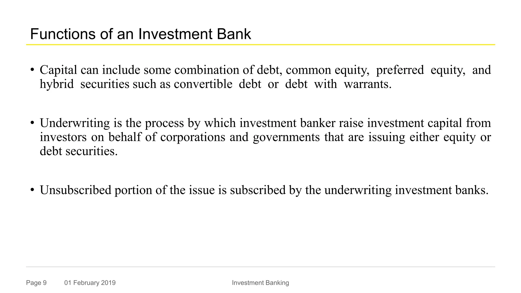 Investment Banking | PPTX