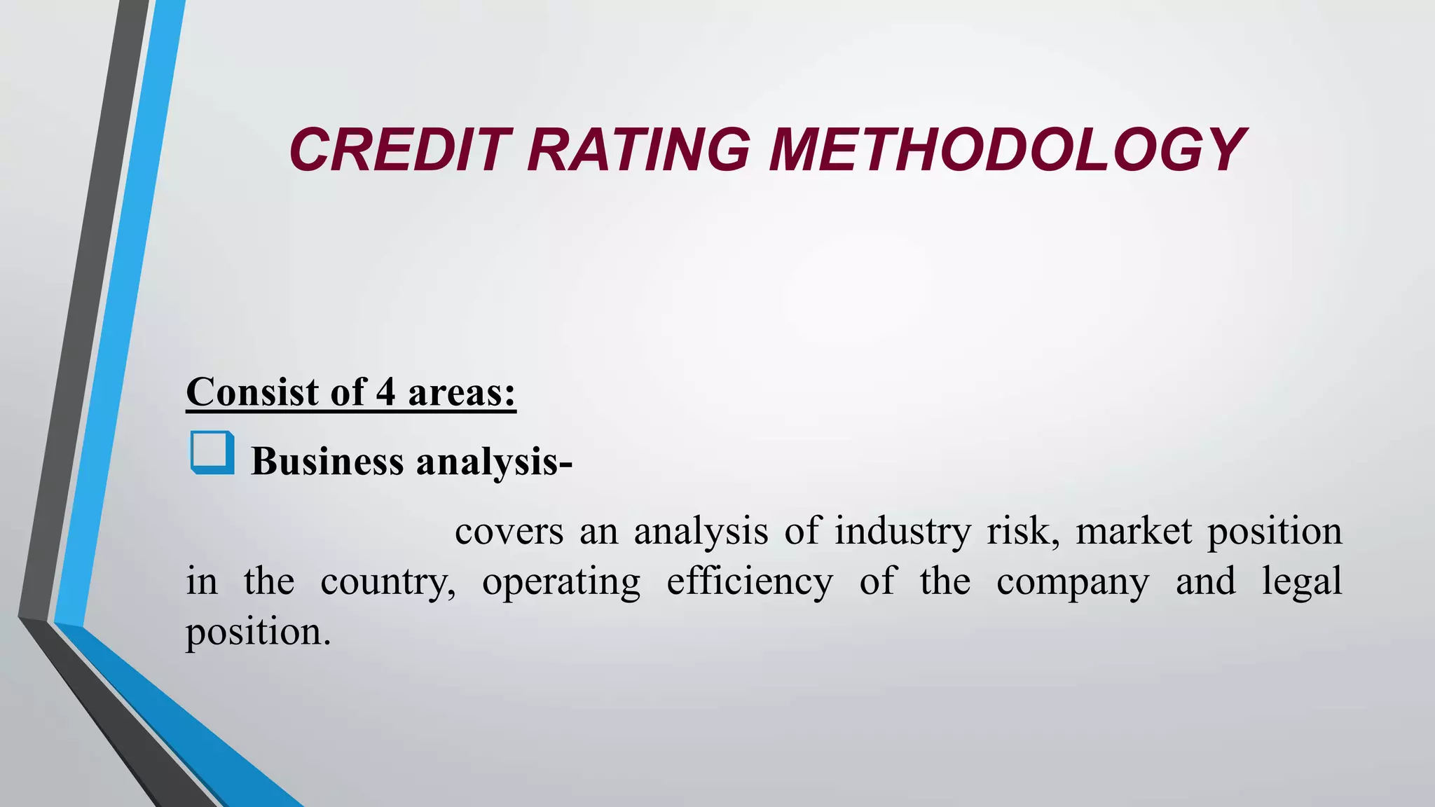 CREDIT RATING METHODOLOGY PPT