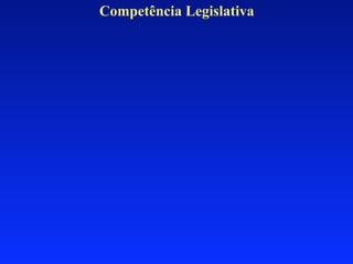 Competência Legislativa
 