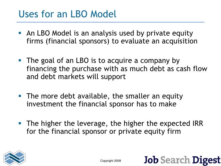 LBO Training Summary